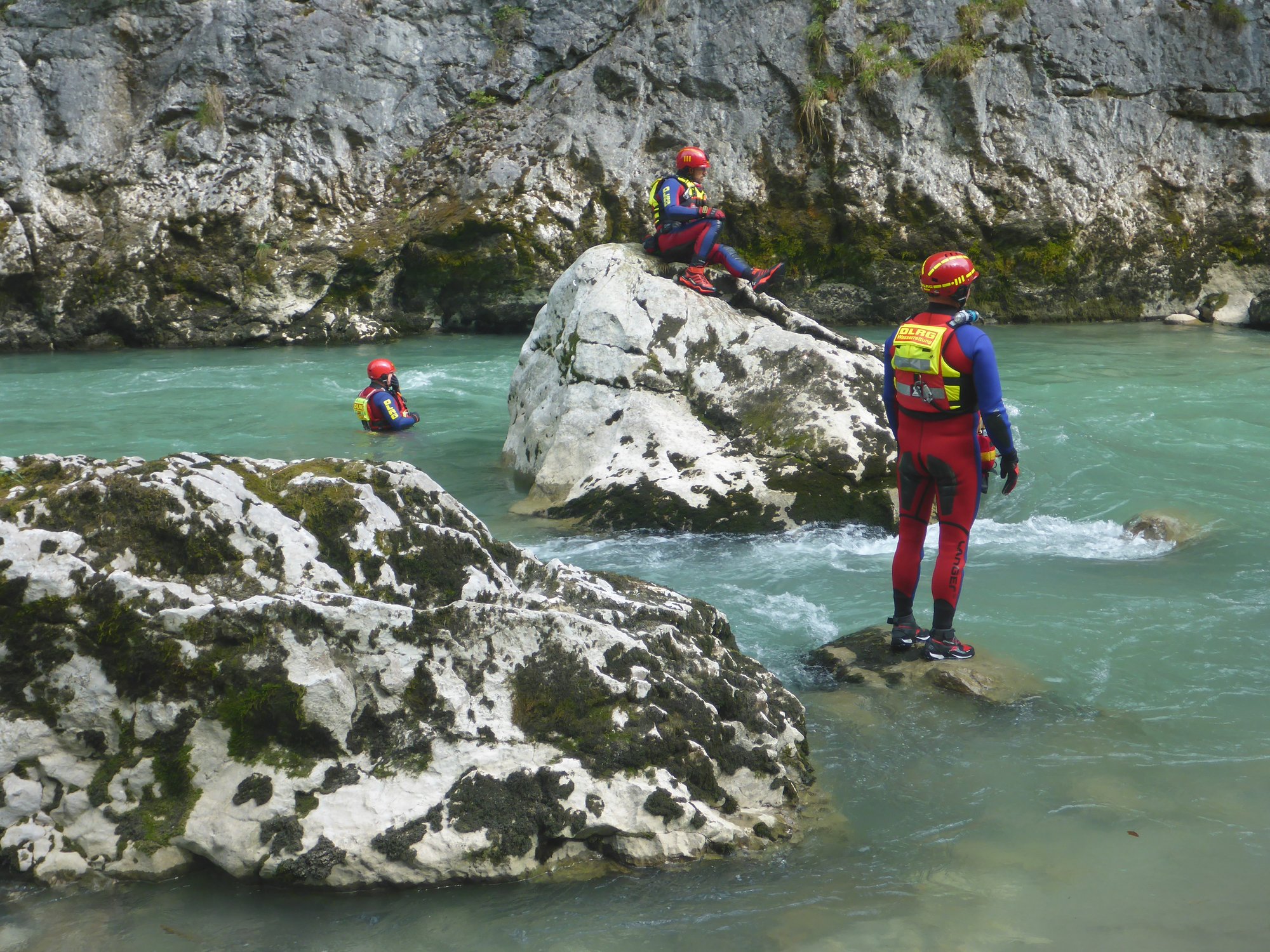 Strömungsretter im Fluss